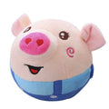 Cartoon Pig Active Moving Pet Plush Toy Washable Dog Ball USB Rechargeable Interactive Dog Toys for Dogs Cats