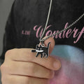 Killer Cat Pendant Necklace for Women Men Cute Punk Doodle Black Cat Jewelry Decoration Party Gifts