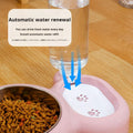 Double Bowl Set Cat Bowl , pet automatic water dispenser bottle to keep your pet hydrated and fed