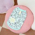 Summer Dog Vest Cartoon Food Graffiti Thin Shirts Dog Puppy T-Shirt Cat Clothing Chihuahua Cooling Dog Vest Pet Cat Dog Clothes