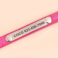 Anti-lost Cat ID Collar Personalized Puppy Cat Collars Necklace Free Engraved ID Name Tag For Kitten Cats Small Dogs Bling
