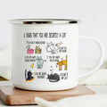 I Have A Plans With My Cat Print Mugs Funny Creative Coffee Enamel Cups Cups for Coffee and Tea Unusual Tea Cup Mug Kawaii Beer