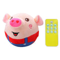 Cartoon Pig Active Moving Pet Plush Toy Washable Dog Ball USB Rechargeable Interactive Dog Toys for Dogs Cats