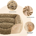 Rectangle Dog Bed Machine Washable Dogs Sleeping Sofa Removable Cushion Non-Slip Bottom Pet Bed For Cats Small Medium Dogs