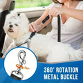 Adjustable Dual Dog Car Seatbelt - Striped Nylon Safety Harness For 2 Pets, Secure & Comfortable Travel Restraint