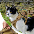 Outdoor Tactical Cat Harness For Walking Escape Proof Adjustable Waterproof Pet Harness Soft Mesh Vest For Large Cat Small Dog