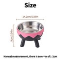 A colorful dopamine pet bowl Fashion feeding large capacity stainless steel dog bowl drinking water neck cat bowl egg shell high