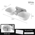 Adjustable Height Wall Mounted Pet Feeder Double Stainless Steel Bowls Hanging Cat Dog Food Water Dish Space Saving