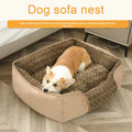 Rectangle Dog Bed Machine Washable Dogs Sleeping Sofa Removable Cushion Non-Slip Bottom Pet Bed For Cats Small Medium Dogs