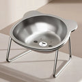 Stainless Steel Cat Bowls Raised Whisker Fatigue Relief Cat Plates Pet Water Dish Kitten Bowls Pet Bowls for Cats Food Bowls