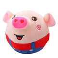 Cartoon Pig Active Moving Pet Plush Toy Washable Interactive Dog Toys USB Rechargeable Talking Moving Dog Ball Toy for Dogs Cats