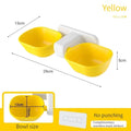 Adjustable Height Wall Mounted Pet Feeder Double Stainless Steel Bowls Hanging Cat Dog Food Water Dish Space Saving
