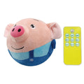 Cartoon Pig Active Moving Pet Plush Toy Washable Dog Ball USB Rechargeable Interactive Dog Toys for Dogs Cats