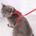 Pet Cat Harness and Leash Set Escape Proof Adjustable Kitten Harness for Large Small Cats Lightweight Soft Puppy Dog Cat Collar