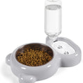 Double Bowl Set Cat Bowl , pet automatic water dispenser bottle to keep your pet hydrated and fed