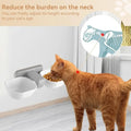 Adjustable Height Wall Mounted Pet Feeder Double Stainless Steel Bowls Hanging Cat Dog Food Water Dish Space Saving