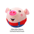 Cartoon Pig Active Moving Pet Plush Toy Washable Interactive Dog Toys USB Rechargeable Talking Moving Dog Ball Toy for Dogs Cats