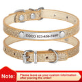 Anti-lost Cat ID Collar Personalized Puppy Cat Collars Necklace Free Engraved ID Name Tag For Kitten Cats Small Dogs Bling