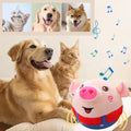 Cartoon Pig Active Moving Pet Plush Toy Washable Dog Ball USB Rechargeable Interactive Dog Toys for Dogs Cats