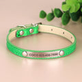 Anti-lost Cat ID Collar Personalized Puppy Cat Collars Necklace Free Engraved ID Name Tag For Kitten Cats Small Dogs Bling