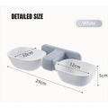 Adjustable Height Wall Mounted Pet Feeder Double Stainless Steel Bowls Hanging Cat Dog Food Water Dish Space Saving