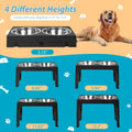 Elevated Dog Bowls with 2 Stainless Steel Dog Food Bowls, Raised Dog Bowl Adjusts to 5 Heights (3.15", 8.66", 9.84",11.02", 12.2