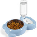 Double Bowl Set Cat Bowl , pet automatic water dispenser bottle to keep your pet hydrated and fed