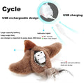 Interactive Cat Toy Flapping Bird with Catnip Rechargeable Simulation Bird Cat Toys Touch Activated Fluffy Plush Toys for Cats