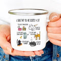 I Have A Plans With My Cat Print Mugs Funny Creative Coffee Enamel Cups Cups for Coffee and Tea Unusual Tea Cup Mug Kawaii Beer