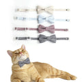 Cute Bowknot Cat Collar Breakaway Necklace Quick Release Tie Pet Accessories Adjustable Safety Buckle Collars for Cats Puppy