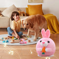 Cartoon Pig Active Moving Pet Plush Toy Washable Dog Ball USB Rechargeable Interactive Dog Toys for Dogs Cats